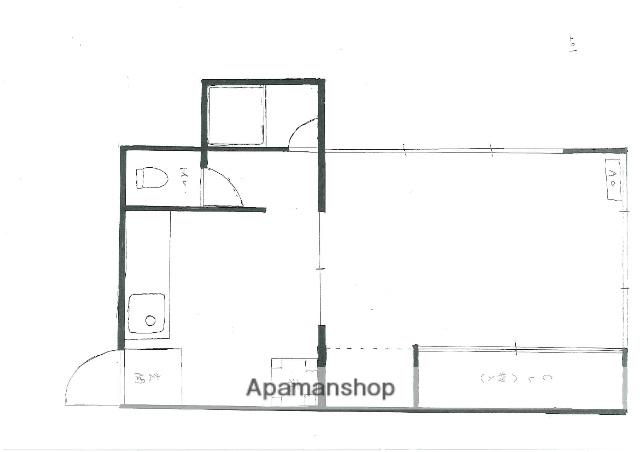 サンハイツ(1DK/2階)の間取り写真