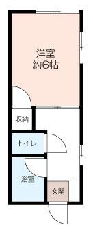 JOVIAL(1K/2階)の間取り写真