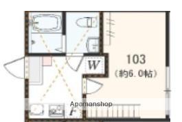 アザーレ・キュリオス中央林間(1K/1階)の間取り写真