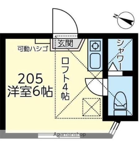 ユナイト阪東橋ジャクソンビル(ワンルーム/2階)の間取り写真