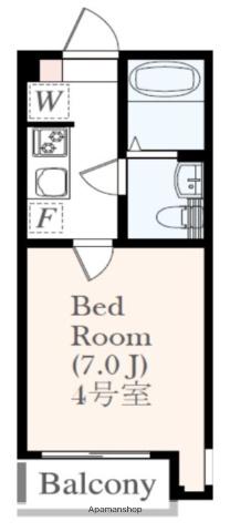 アザーレ・シド海老名(1K/2階)の間取り写真