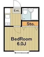 クロノス南橋本3丁目(1K/2階)の間取り写真