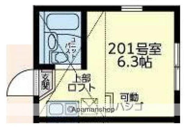 ユナイトNOBAアーレントの杜(ワンルーム/2階)の間取り写真