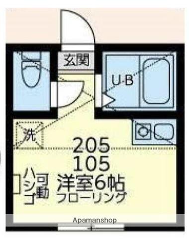 ユナイト丸山アプリコットパフェ(ワンルーム/1階)の間取り写真