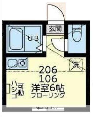 ユナイト丸山アプリコットパフェ(ワンルーム/1階)の間取り写真