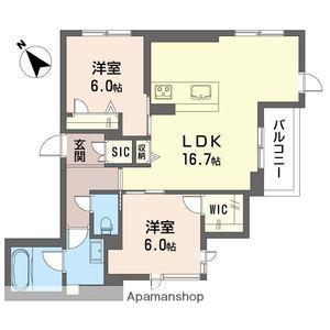 エクラージュ(2LDK/4階)の間取り写真