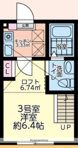 ショコラREZE(1K/2階)の間取り写真