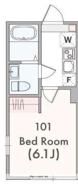 アザーレ・アサンテ日吉B(1K/1階)の間取り写真