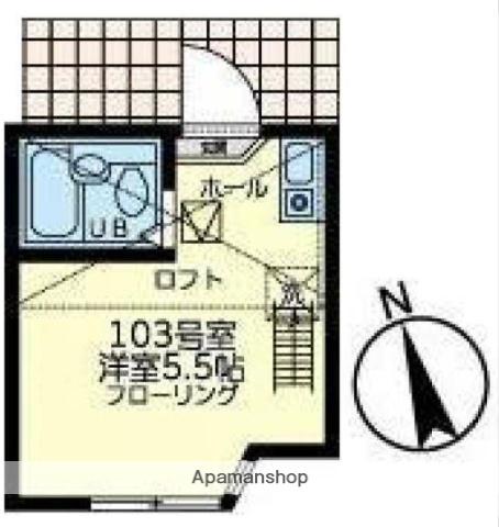 ユナイト南太田ケリースレーター(ワンルーム/1階)の間取り写真