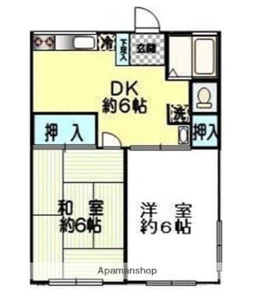 ドミールさがみ(2DK/1階)の間取り写真