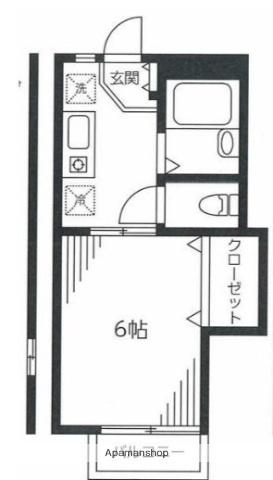 エステート長津田Ⅱ(1K/2階)の間取り写真