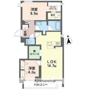 ラ・ベラ・ヴィータ(2LDK/2階)の間取り写真