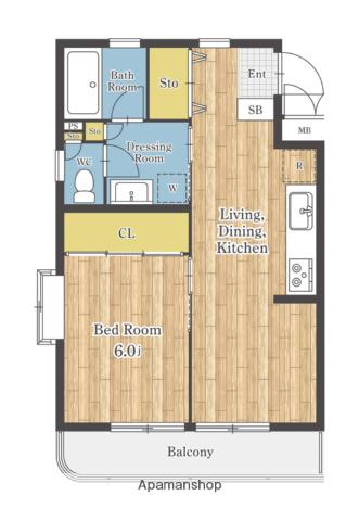 アークヒルズつきみ野(1LDK/5階)の間取り写真