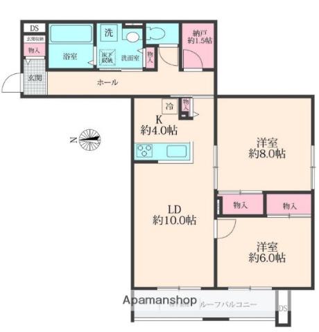 SOLANAⅡ(2SLDK/3階)の間取り写真
