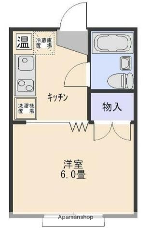 コーポ泉(1K/1階)の間取り写真