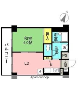 ロータリーライフ石川町(1LDK/10階)の間取り写真