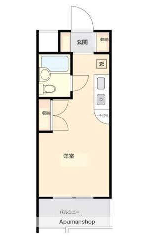 ベルトピア日吉Ⅱ(ワンルーム/3階)の間取り写真