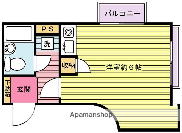 第2齊藤ビル(ワンルーム/4階)の間取り写真