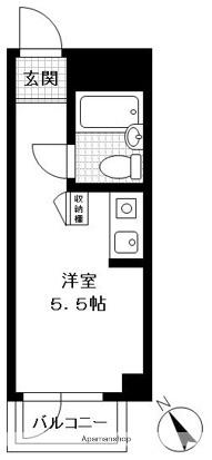 プラーズ南幸町Ⅰ(ワンルーム/4階)の間取り写真