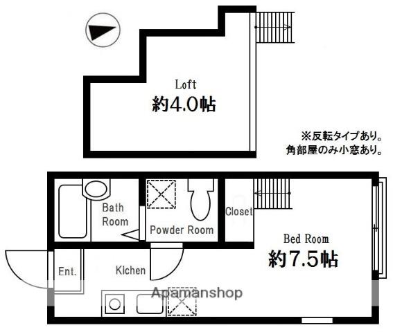 ハーミットクラブハウス和田町(ワンルーム/1階)の間取り写真