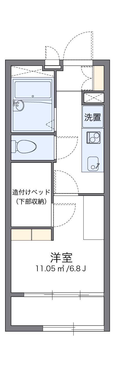 レオパレスシャルマン中野島 2階階 間取り