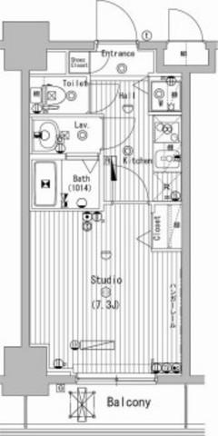 グランド・ガーラ横濱万世町(1K/9階)の間取り写真