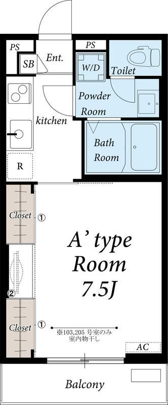 リブリ・ハイツさくら(1K/3階)の間取り写真