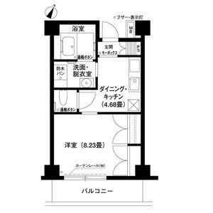 芦谷の杜(1DK/1階)の間取り写真