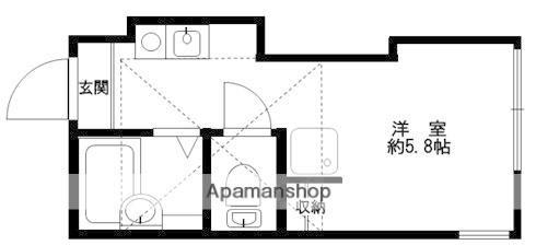プライムテラス日吉(ワンルーム/1階)の間取り写真