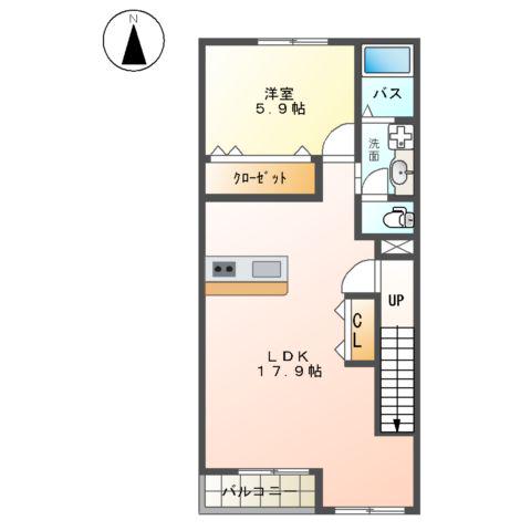 シューワ リヴェルテ(1LDK/2階)の間取り写真