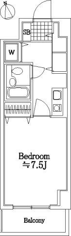 ライオンズマンション高津(1K/1階)の間取り写真