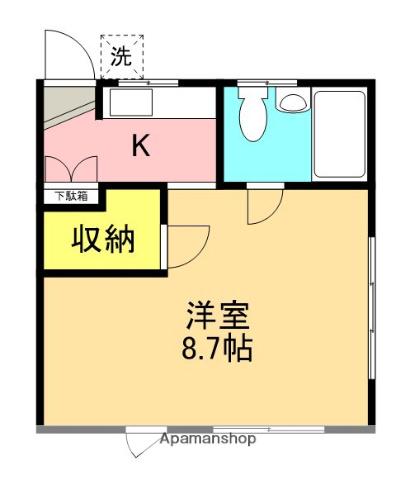 MKコーポ(1K/1階)の間取り写真