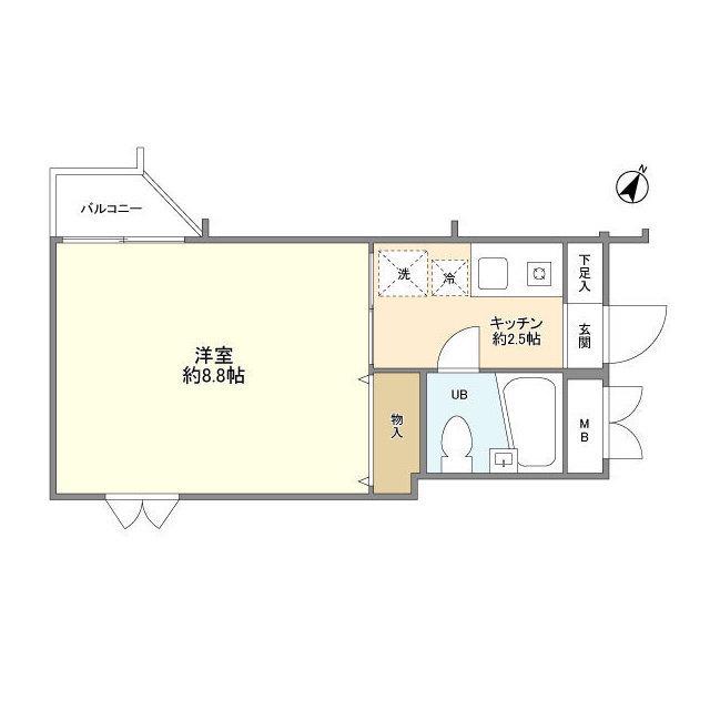 ステージ横浜(1K/3階)の間取り写真