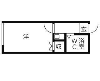 レオパレス洋光台弐番館 1階階 間取り