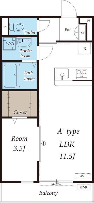 リブリ・フォレスト鎌倉(1LDK/1階)の間取り写真