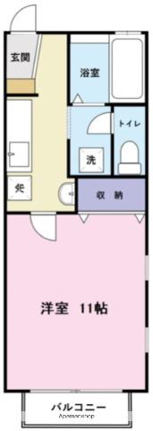 サンモリッツ(1K/1階)の間取り写真