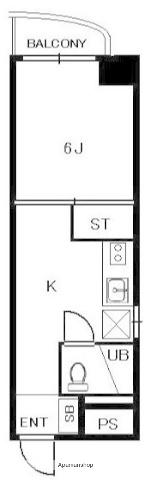 中町武井ビル(1DK/7階)の間取り写真