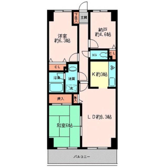 ガーデンシティ金沢文庫(2SLDK/2階)の間取り写真