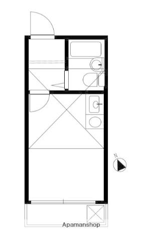 コスモコーポ磯子(ワンルーム/2階)の間取り写真