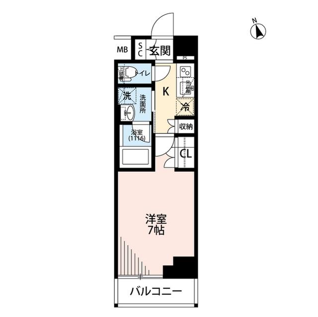 プレール・ドゥーク川崎大師II 4階階 間取り