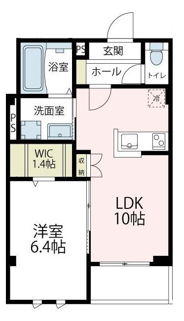 クロイツェル御成(1LDK/3階)の間取り写真
