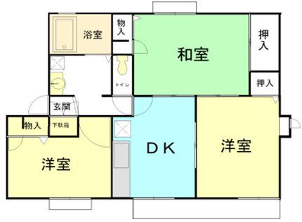 アベニューKIII(3DK/2階)の間取り写真