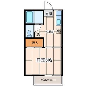 第一・第二吉田ハイツ(1K/2階)の間取り写真