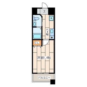 SHELLMIYAKOⅠ(1K/7階)の間取り写真