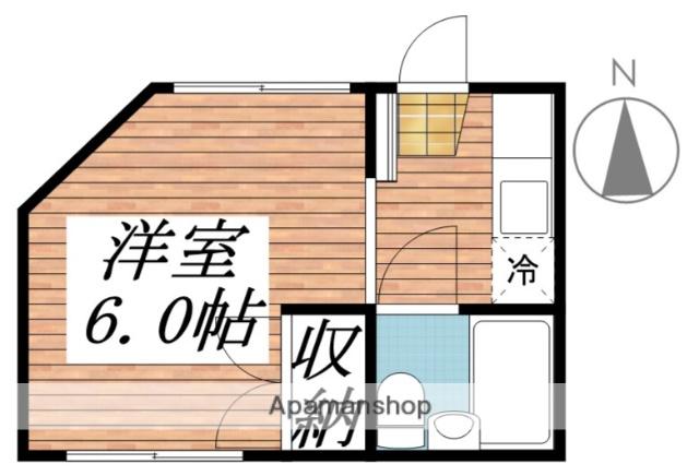 ホワイトハウス2(1K/3階)の間取り写真