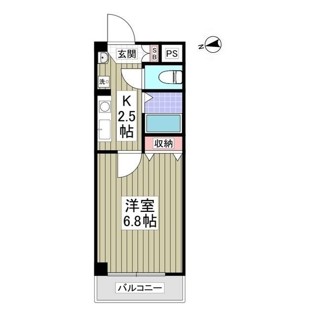 シャトール田口金沢八景(1K/7階)の間取り写真