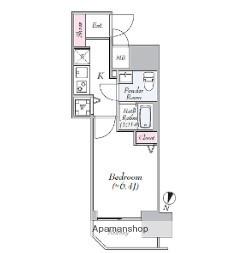 SHOKEN RESIDENCE 横浜阪東橋(1K/11階)の間取り写真