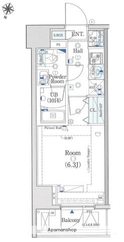 エストゥルース横濱吉野町(1K/5階)の間取り写真
