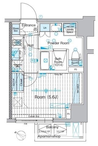 ブライズ関内MAXIV(1K/8階)の間取り写真