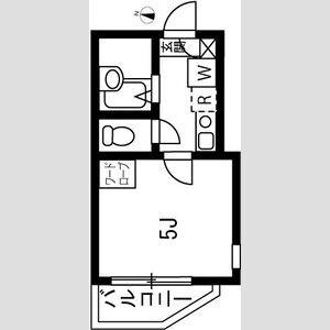 ブロッサムテラス下丸子(1K/1階)の間取り写真